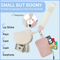 Monedero de Nylon Impermeable Personalizado, Mini Bolsa de Moda para Monedas y Tarjetas Bancarias, Bolso de Mano Portátil para Mujer, Uso Diario