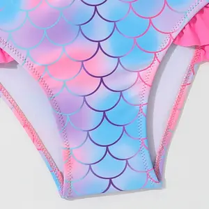 Hot Sale Cute Scale Print Custom Summer Kids Girl Swimwear Baby Girl Swimsuit 2 Piece