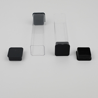 Récipients en plastique transparent, tubes d'emballage en plastique avec couvercles et tubes en plastique de vente chaude