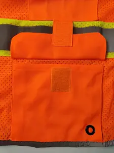 High-Visibility Reflective Two-Tone Multi-Pockets Safety Mesh Vest For Construction