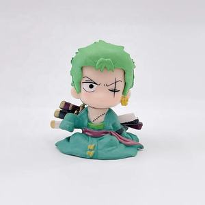 4 pièces/ensemble Figurines d'action d'anime One Piece, figurines mignonnes assises de Luffy, Zoro, Nami, Law, collections de poupées, modèles de jouets, cadeaux d'anniversaire pour filles et garçons - Product Image 5