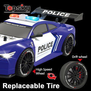 Auto della <span class=keywords><strong>Polizia</strong></span> Telecomandata Elettrica in Scala 1:16 ad Alta Velocità con Spruzzo d'Acqua e Luci, Giocattolo per Ragazzi - Product Image 4
