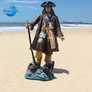 Scultura Decorativa da Esterno Personalizzata, Statua in Vetroresina del Personaggio Jack dei Pirati dei Caraibi - Product Image 5