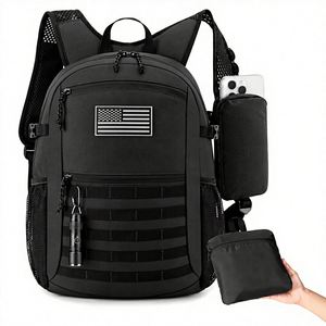 Sac à dos tactique pliable Oxford de 20 L avec fermeture éclair, ultra léger, pour hommes et femmes, idéal pour les voyages et le camping - Product Image 1