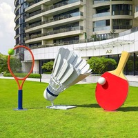 Sculpture sphérique en FRP de grande taille pour l'extérieur, simulation de ballon de basket-ball et de football, accessoires de simulation, ornements décoratifs Meichen