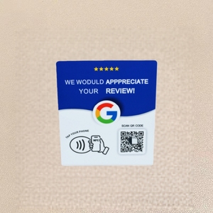 Expositor de Código QR Personalizado, Letrero con Código QR, <span class=keywords><strong>Chip</strong></span> <span class=keywords><strong>NFC</strong></span>, Tarjeta de Acceso Sin Contacto, Reseña de Google, Expositor Táctil - Product Image 2