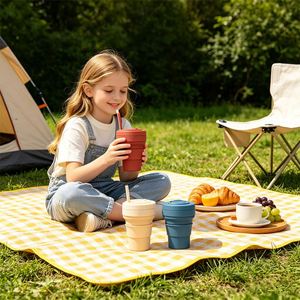 2026 New Arrival Straw Outdoor Convenient Foldable Coffee <b>Cup</b> for Event - Product Image 2