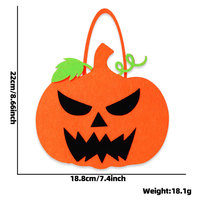 Sac en feutre pour bonbons d'Halloween en gros, motif fantôme, citrouille, chauve-souris, sac fourre-tout pour la fête d'Halloween des enfants, fournitures pour fête d'Halloween