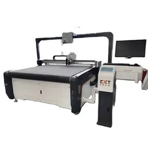 Automatic Blended PVC Fabric Flat Bed Cutter Machine Surfboard Double-Wall Blade Knife Cutting Machinery