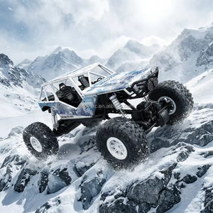 Coche de Control Remoto 4WD 2.4G 1/10 RC <span class=keywords><strong>Rock</strong></span> Crawler con Suspensión Independiente, Neumáticos TPR de Alta Adherencia, Luz LED, Camioneta Monstruo RC - Product Image 3