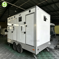 Goeasy Vente Directe Usine Conteneur Sanitaire Mobile en Acier Portable, Remorque Toilettes, Toilettes Portables