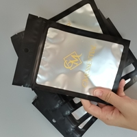 Sacs en plastique refermables, 1000 unités, emballage plastique en Mylar à fermeture éclair avec fenêtre et trou de suspension