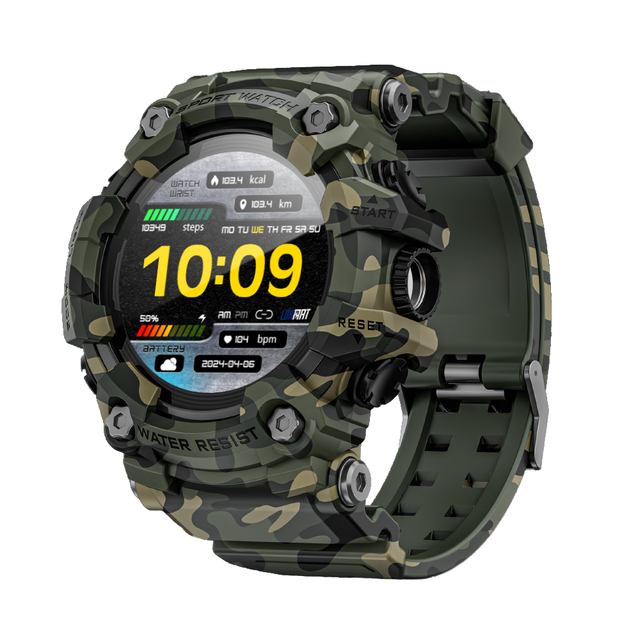 Smart Watch Unisex Sport IP68 Waterproof Android TFT Silicone Compass Flashlight Sleep Tracker Running Swimming Multisport