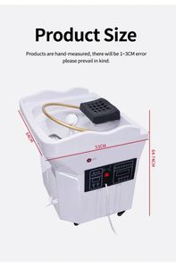 Bac à shampoing portable avec système de stockage et de circulation d'eau de 60 L, sans plomberie requise, pour les soins de spa capillaire - Product Image 5