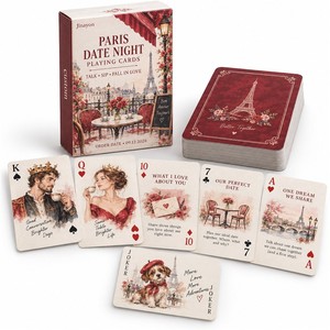 Custom Eco-Friendly Recyclable <strong>Valentine's</strong> Day Playing <strong>Cards</strong> for Romantic Dates Drinking Games-Personalized Portraits Custom Box - Product Image 1