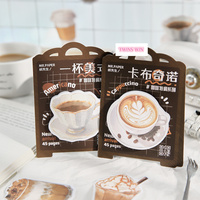 Kertas Catatan seri kopi dengan Latte sederhana bentuk siswa catatan tempel pesan kantor 1886 lengket