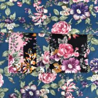 Tissu Popeline 100% Coton Biologique Écologique Anti-rétrécissement Imprimé Numérique Motif Floral Poids Moyen Tissé pour Chemises