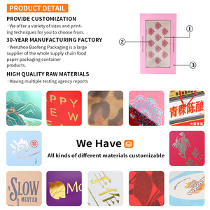 Nhỏ ăn nhẹ hộp giấy gạo bóng onigiri dùng một lần giấy kraft Hộp Ăn Trưa Takeaway bao bì Bento container với nắp - Product Image 5