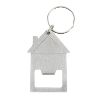 WELLFLYER Vente en gros de BEOP-334 porte-clés ouvre-bière en métal en forme de maison plate avec logo personnalisé pour les cadeaux
