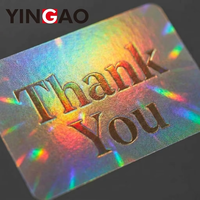 Autocollant personnalisé texturé holographique « Merci » pour l'emballage des petites entreprises, l'enveloppe, le branding, le logo, impression découpée