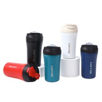 ZP 400ml en Stock Logo personnalisé petit mignon isolé à double paroi en acier inoxydable enfants école bouteille d'eau tasse à café avec couvercle
