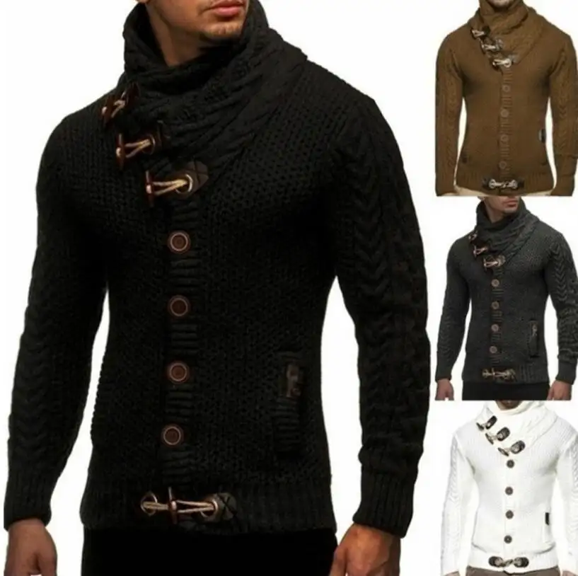 Cardigan épais en laine pour homme, vêtement de marque, pull tricoté avec boutons, collection hiver 2022