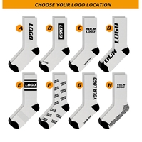 Chaussettes de sport unisexes OEM personnalisées avec votre propre logo, chaussettes en coton tricotées jacquard personnalisées, couleur et tailles personnalisées