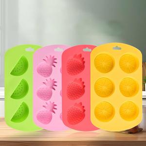 Juego de Bandejas para Cubitos de Hielo con Forma de Frutas de Verano, Moldes de Silicona con Forma de Sandía y Fresa - Product Image 2