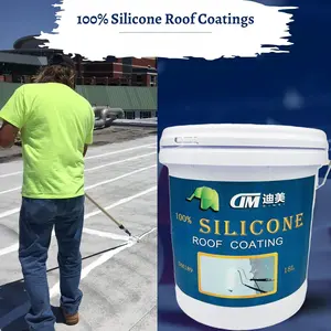 Il rivestimento impermeabile in silicone bianco della vernice del tetto del produttore è ideale per il tetto piano o il tetto inclinato