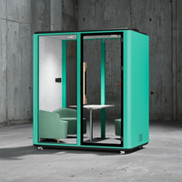 Module de bureau préfabriqué en aluminium insonorisé, cabine téléphonique, cabine de transport 3 chambres, salle de réunion, bureau à domicile, entrepôt