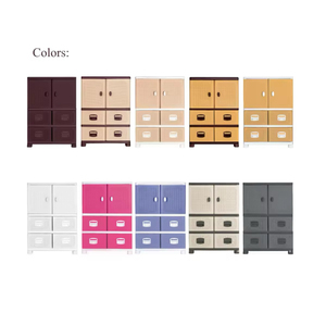 Versatile Foldable <b>Plastic</b> <b>Storage</b> Container Stackable with Rattan Pattern <b>Drawer</b> and Hanging Clothes Pole for Bedroom Closet - Product Image 2