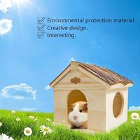 Cage pour animaux de compagnie en bois de luxe personnalisée avec fenêtre de ventilation ronde, design coupe-vent, motif pour petits animaux, pour hamsters et chats