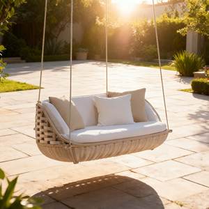 गर्म बिक्री आधुनिक डिजाइन आउटडोर उद्यान फर्नीचर एल्यूमीनियम मिश्र धातु संरचना रतन दिन बिस्तर लटकी स्विंग बिस्तर सोफे - Product Image 4