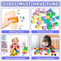 Ensemble de cubes de construction magnétiques pour adolescents et adultes, blocs sensoriels colorés, apprentissage éducatif STEM, construction créative empilable en plastique