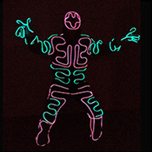 Venta al por mayor en Stock Flexible Neon Light Rave Ropa Niños Sudaderas Personalizar Baile Led Traje para Fashion <span class=keywords><strong>Talent</strong></span> <span class=keywords><strong>Show</strong></span> por DC12V - Product Image 1