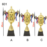 Coupe de trophée en métal pour le football, coupe de trophée et médailles, prix des trophées de golf, trophées en métal