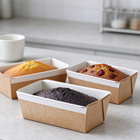 Moule à gâteau rectangulaire jetable en papier sulfurisé, résistant à la chaleur, pour four, idéal pour le gâteau anglais, outil de cuisson alimentaire
