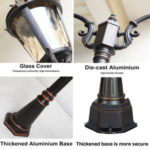 Fabriqué en chine, <span class=keywords><strong>Marseille</strong></span>, lampe de rue décorative extérieure traditionnelle en fonte antique, lampadaire de jardin à LED - Product Image 3