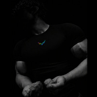 T-shirt de fitness à manches courtes à séchage rapide pour homme XIANGYU, vêtements de musculation, imprimé graphique, Playeras De Gym Para Hombre