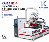 Routeur CNC H2-4 pour la découpe du bois avec broche ATC et moteur, table de 1300x5300mm pour la fabrication d'armoires et de meubles