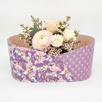 Boîte à fleurs ovale en forme de cœur personnalisée, boîte cadeau en papier rigide pour arrangement floral, pour fleuriste, emballage de fleurs de mariage