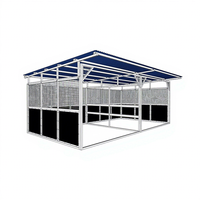 Écurie préfabriquée sur mesure à assemblage rapide, structure métallique, panneaux de box équestres de 3,6 m (12 pi) pour ferme