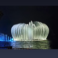 Fuente Musical Decorativa para Exteriores, Diseño Moderno, Construcción en Acero Inoxidable, Resistente al Agua y Duradera