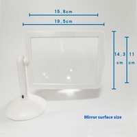 Support rotatif à 360 degrés, amplificateur d'écran, loupe pliable avec lumière pour la lecture sur bureau, matériau ABS
