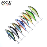 Leurre plat à corps rigide, type minnow, petit, coulant, 50 mm, 4,0 g, pour la pêche en eau peu profonde à la truite et au black-bass, avec mouvement flottant