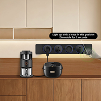 BAOBEN Track Socket es una toma de corriente portátil con cable expuesto para uso en la cocina y la sala de estar. Es un Enchufe para Riel Deslizante