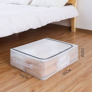 Caja de Almacenamiento Plegable de Plástico Transparente, Diseño Moderno para Baño, Sala de Estar, Dormitorio, Mueble Plegable Resistente para el Hogar - Product Image 6
