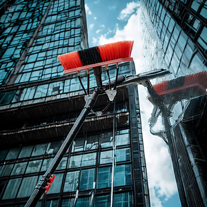 Hướng dẫn sử dụng có thể thu vào nhôm cực Kính thiên văn bảng điều khiển năng lượng mặt trời làm sạch bàn chải nước ăn công cụ cho kính Rèm tường làm sạch - Product Image 6