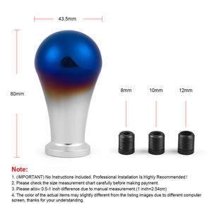 Poignée de vitesse de voiture de course personnalisée en aluminium bleu en forme de boule, levier de changement de vitesse, accessoires de modification personnalisés - Product Image 5