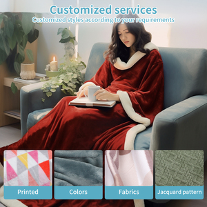 ผ้าห่มขนแกะโครเมี่ยมสีน้ำตาลสุดแห้ง - Product Image 5